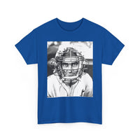 Vintage Baseball Catcher Portrait T-Shirt – Sports Tee
