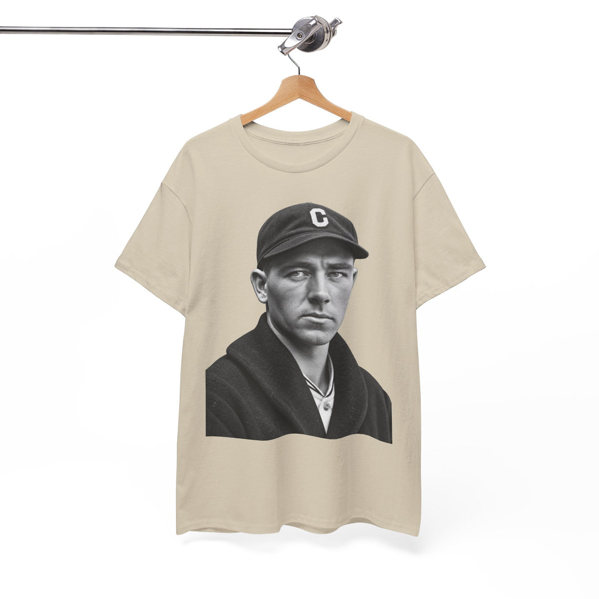 Vintage Baseball Player Portrait Tee