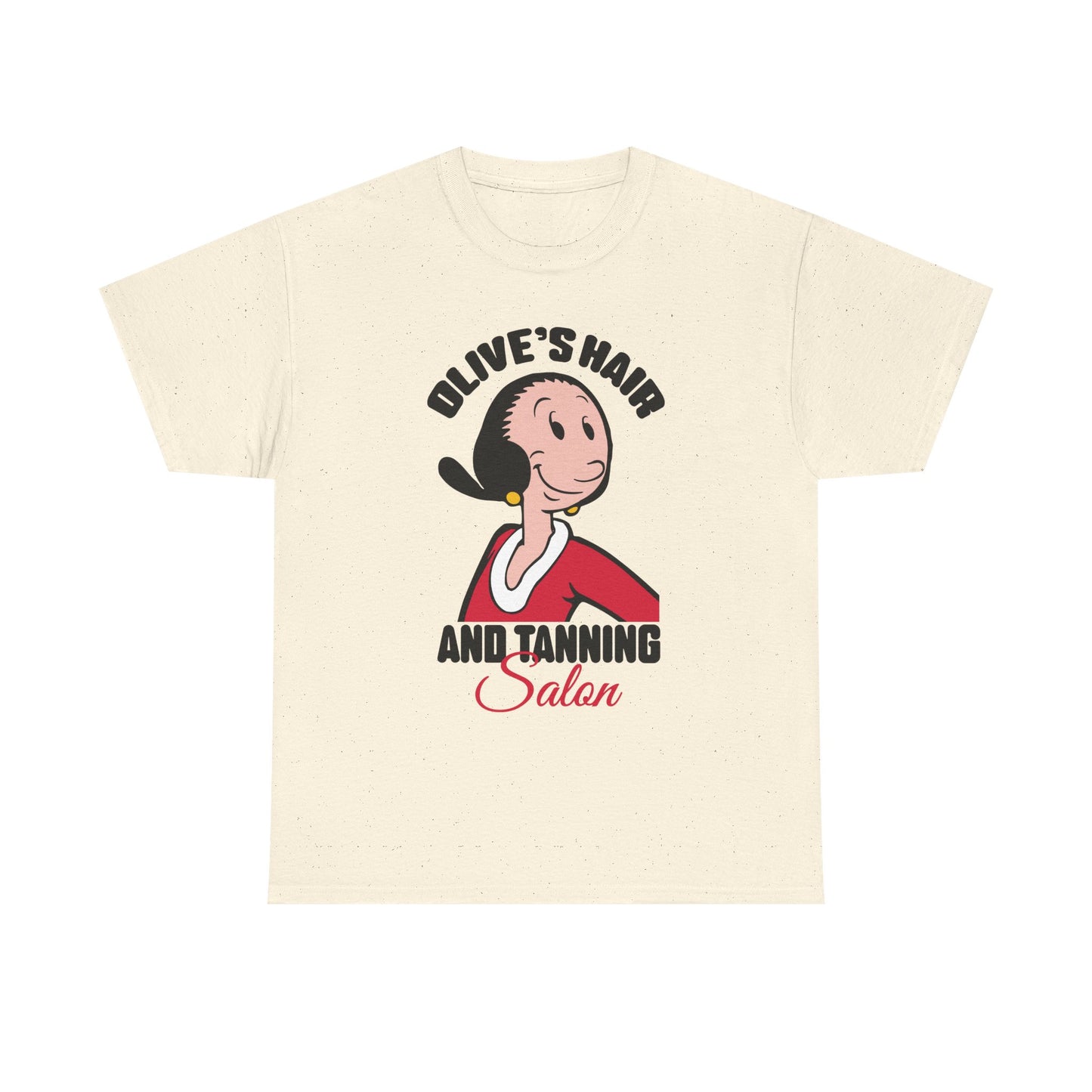 Olive's Hair and Tanning Salon Shirt - Funny Retro Parody Graphic Tee