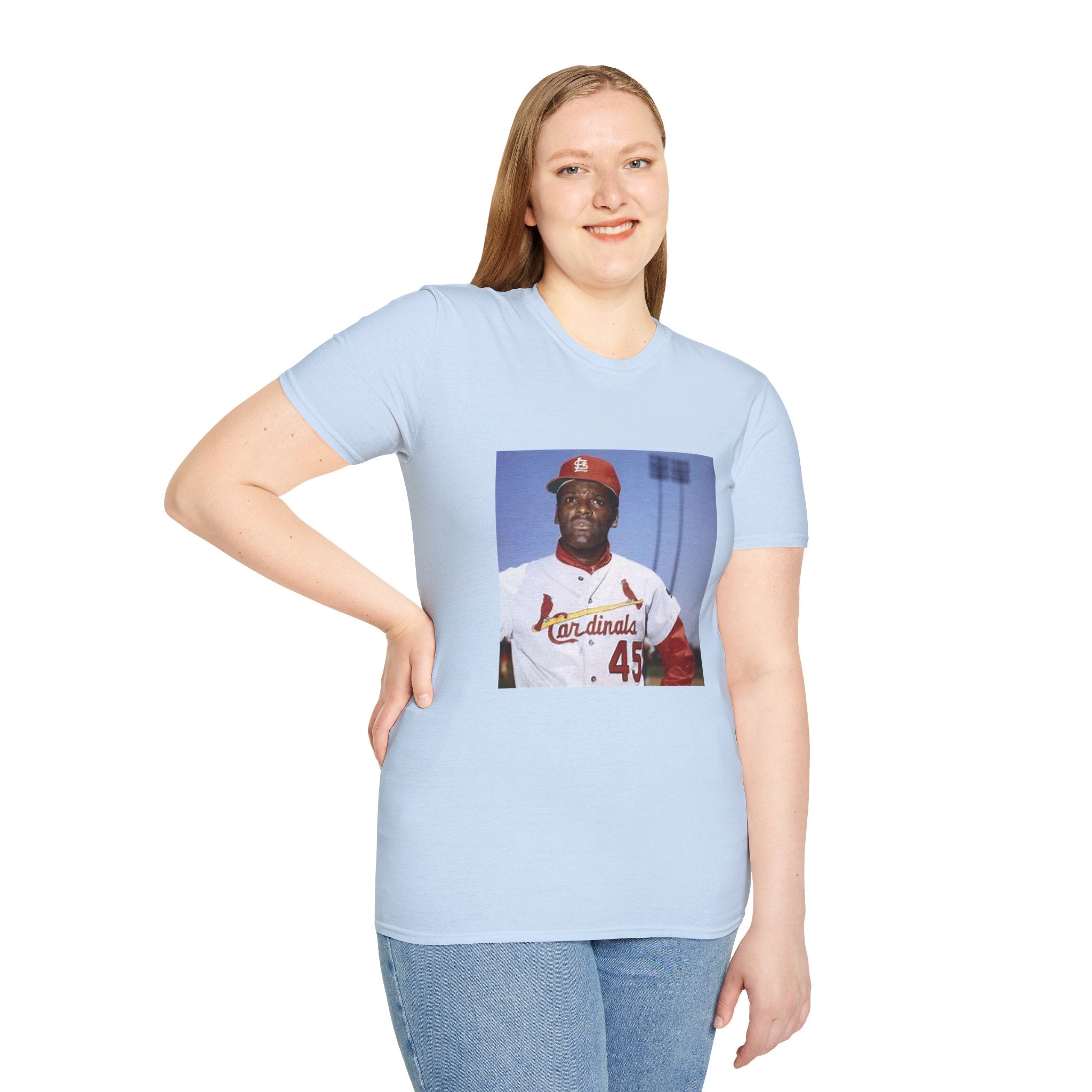 Baseball Graphic T-Shirt — Vintage Cardinals Player Photo Tee