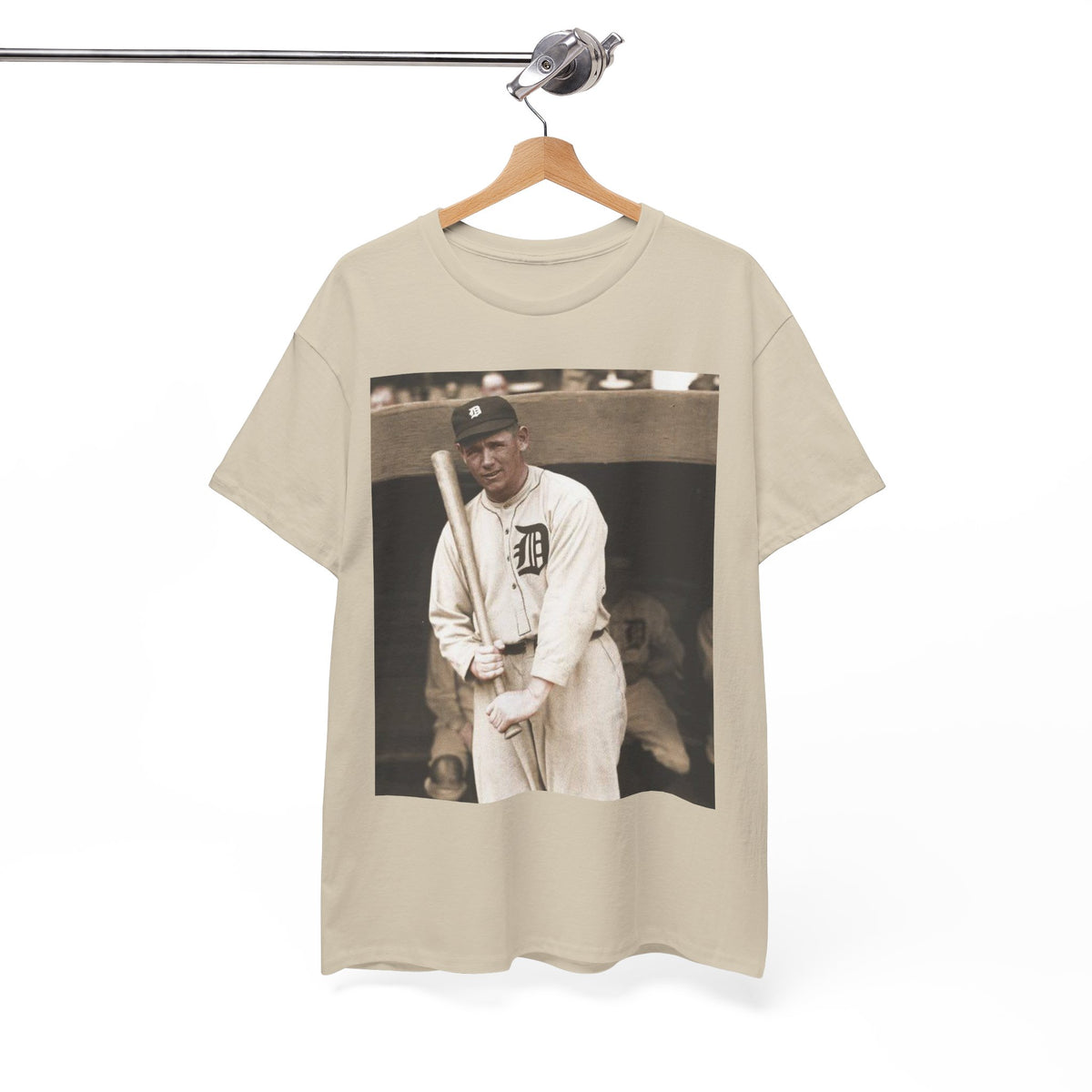 Vintage Detroit Baseball Photo T-Shirt — Retro Sports Legend Graphic Tee