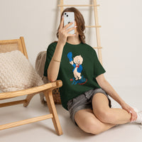 Retro Cartoon Pig 'Just Smile' T-Shirt