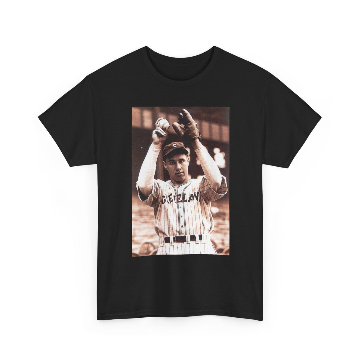 Vintage Cleveland Baseball Photo T-Shirt – Retro Player Graphic Tee