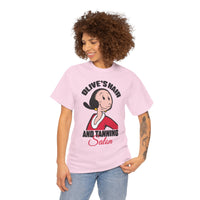 Olive’s Hair & Tanning Salon T-Shirt — Vintage Olive Oyl Cartoon Tee
