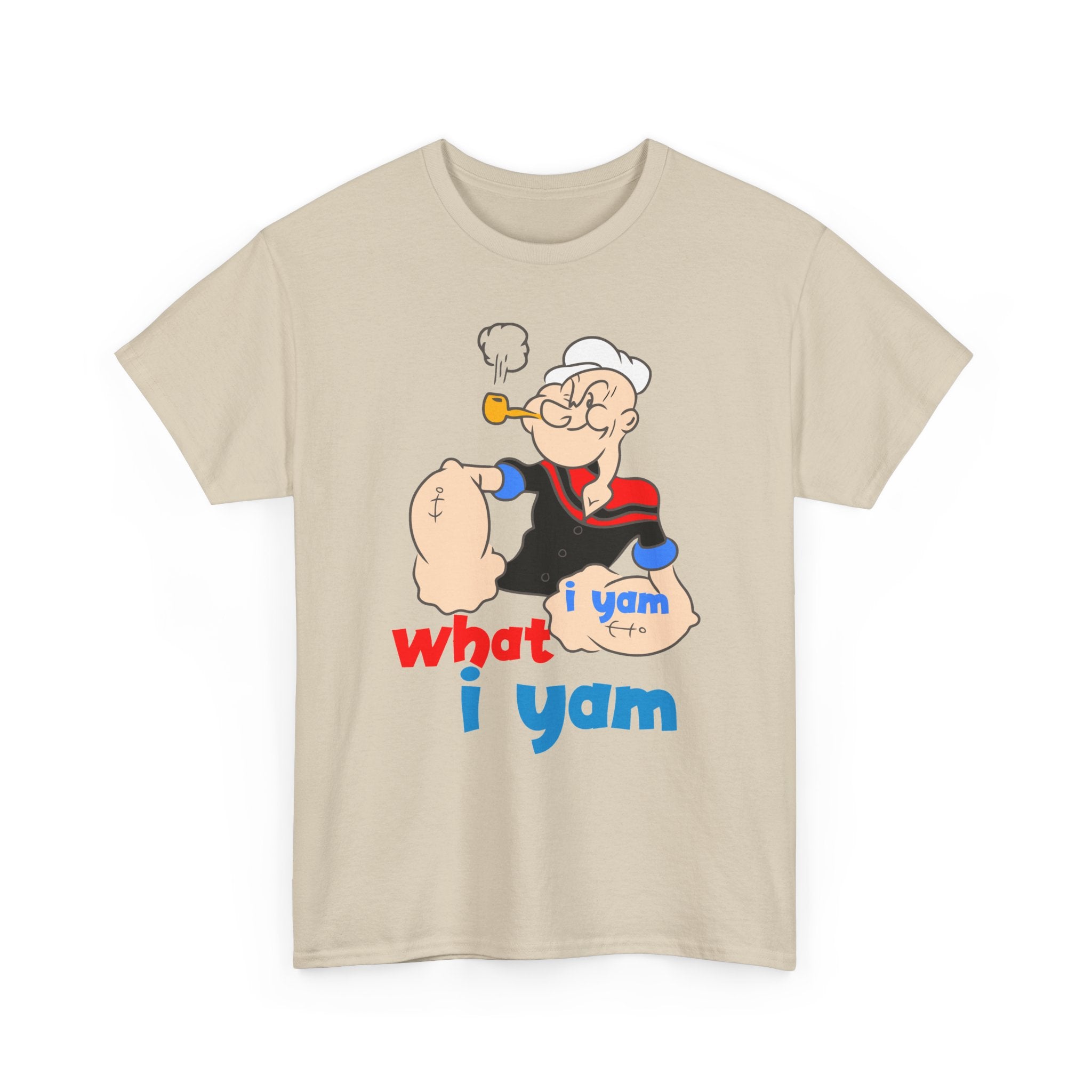Popeye "I Yam What I Yam" Graphic Tee — Retro Cartoon Sailor Humor T-Shirt