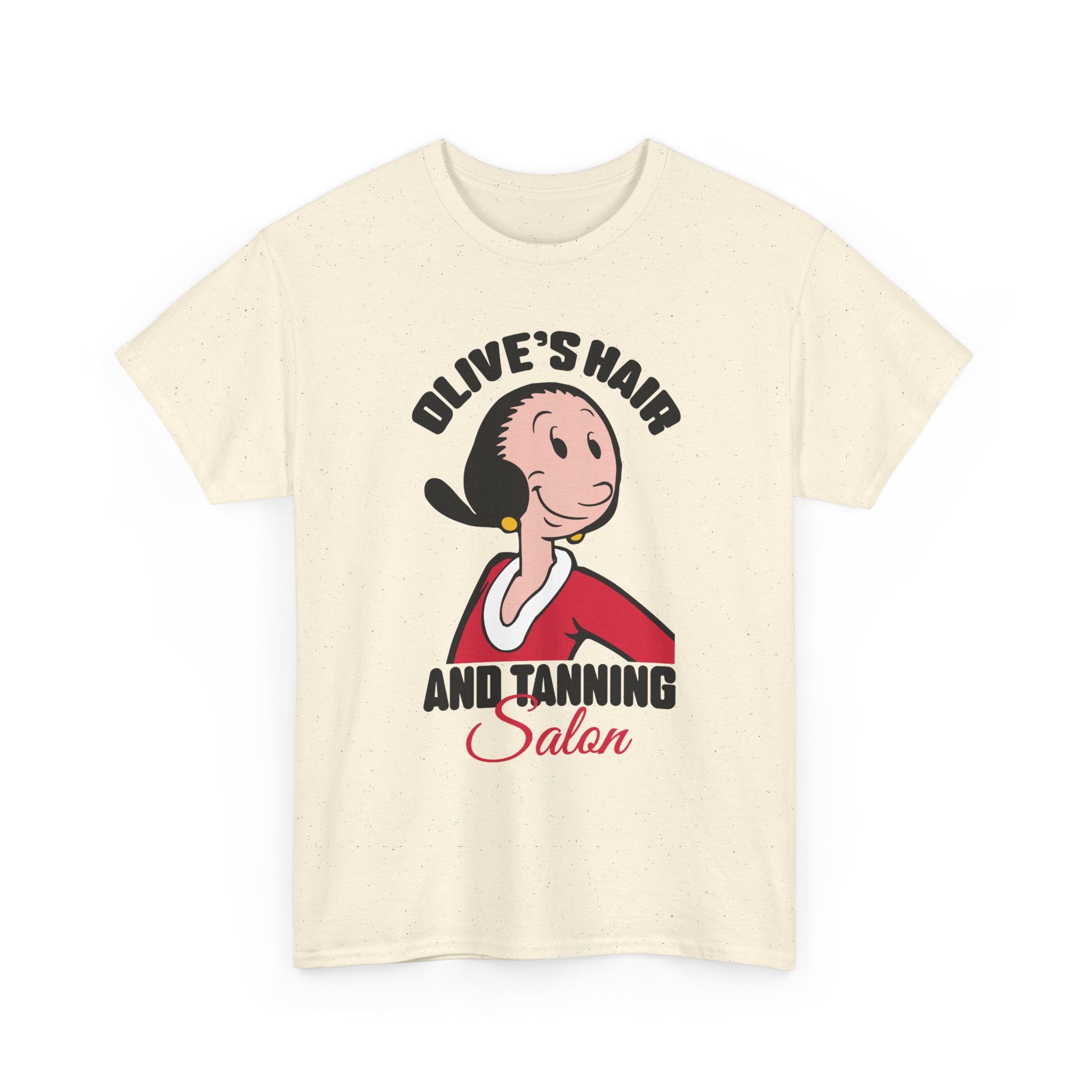 Olive's Hair and Tanning Salon Shirt - Funny Retro Parody Graphic Tee
