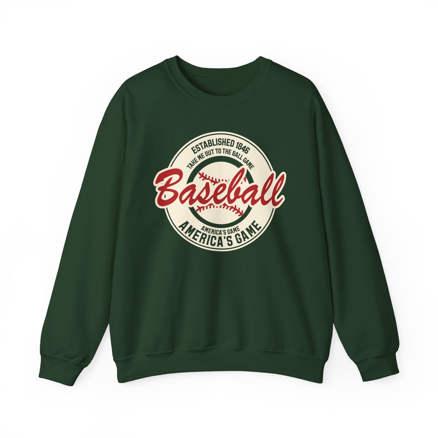 Vintage America's Game Sweatshirt - Classic Baseball Fan Crewneck