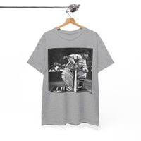 Vintage Baseball Photo T-Shirt – Classic Kneeling Player Graphic Tee