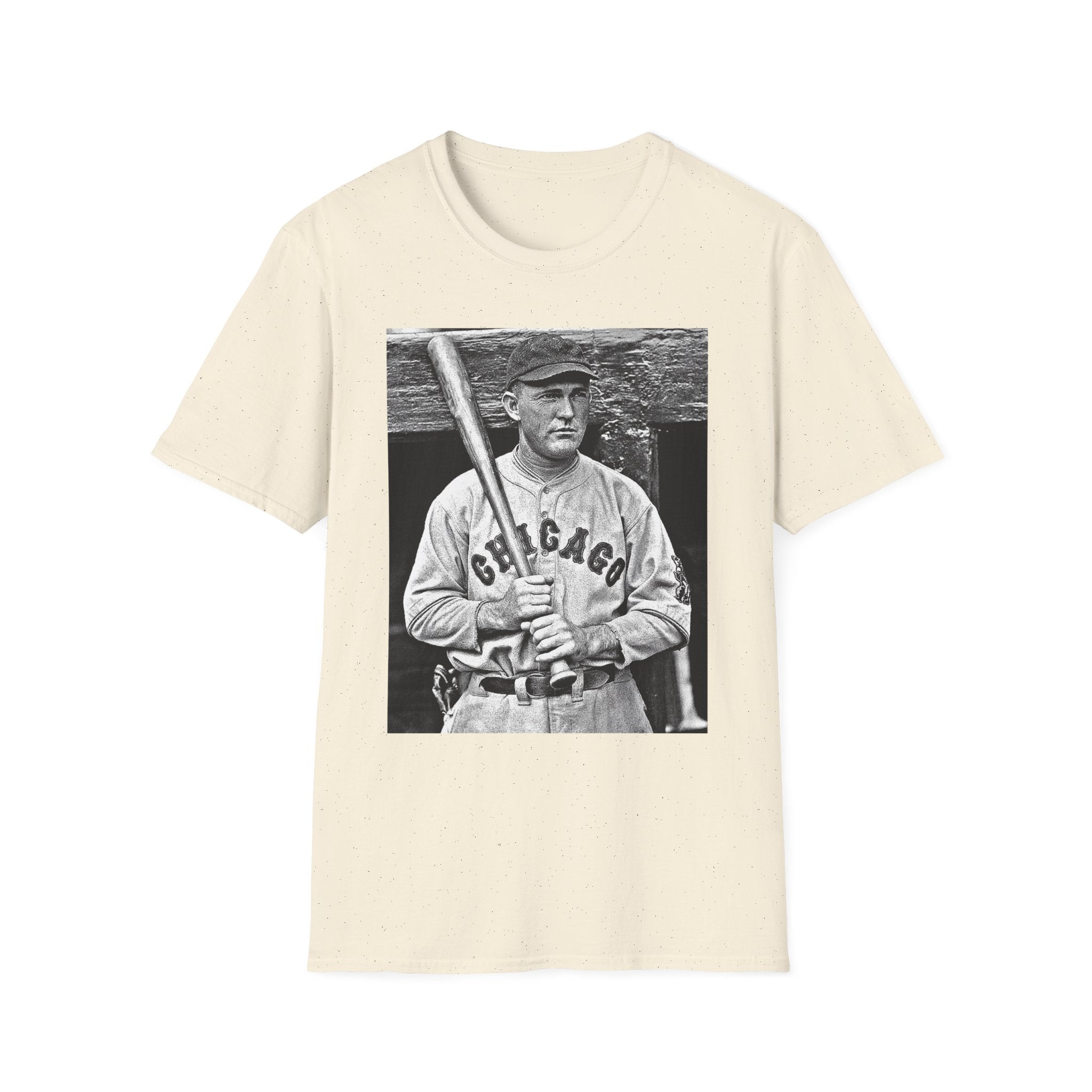 Vintage Baseball Player T-Shirt — Retro Chicago Baseball Graphic Tee
