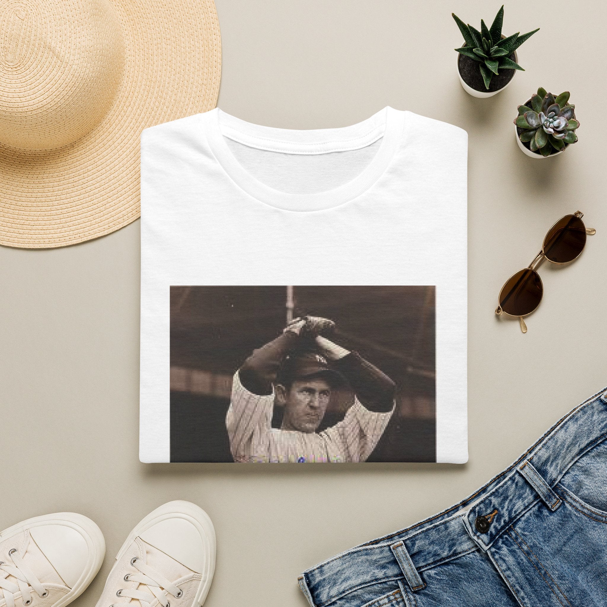 Vintage Baseball Photo T-Shirt — Iconic Signed Player Graphic Tee