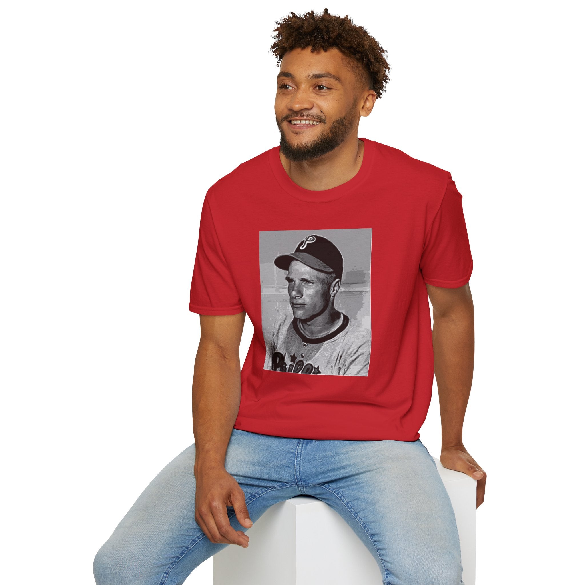 Vintage Philadelphia Phillies Baseball T‑Shirt — Retro Player Portrait