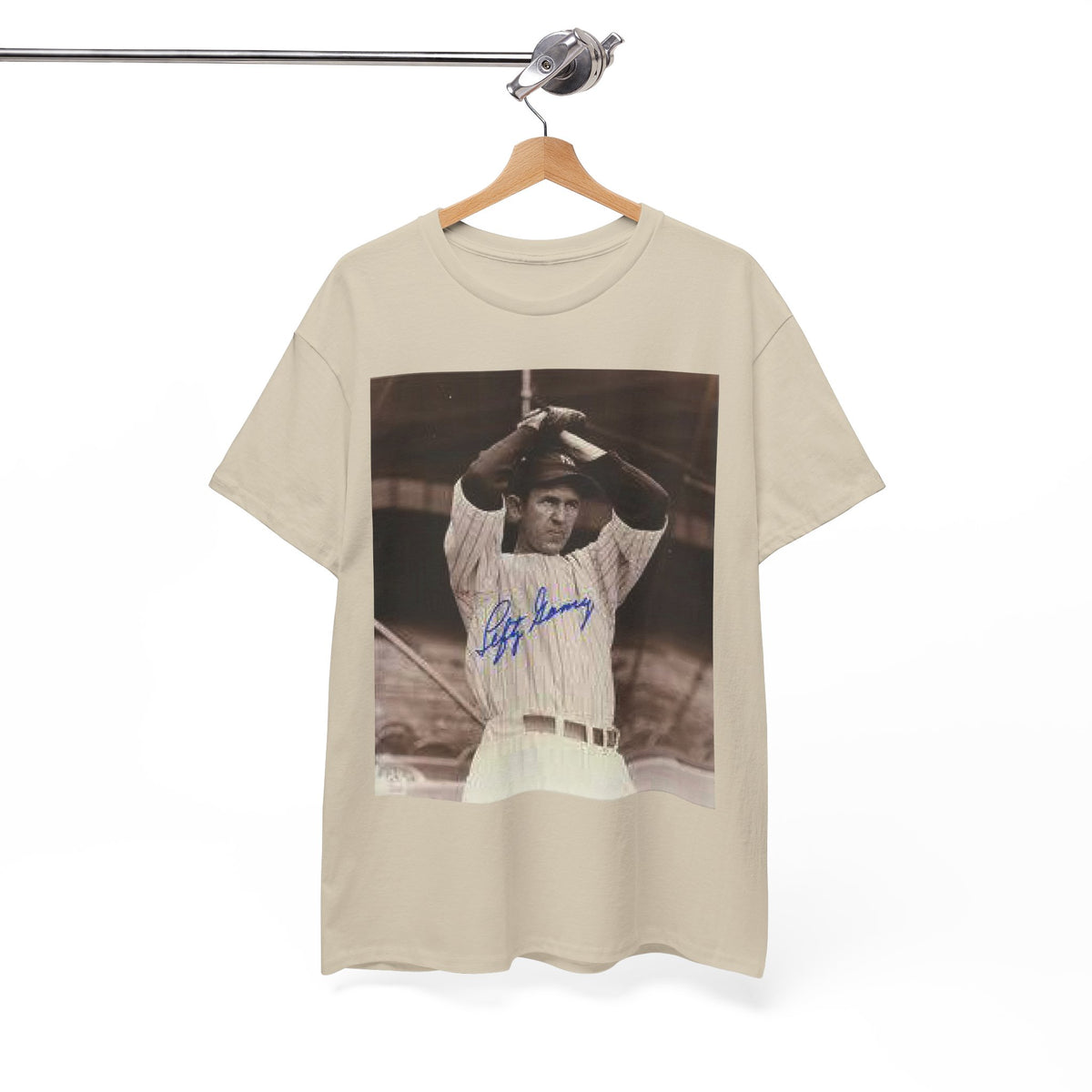 Vintage Babe Ruth Signed Photo T-Shirt — Retro Baseball Autograph Graphic Tee