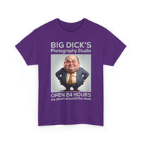 Big Dick's Photography Studio T-Shirt — Funny Novelty Graphic Tee (Open 24 Hours)