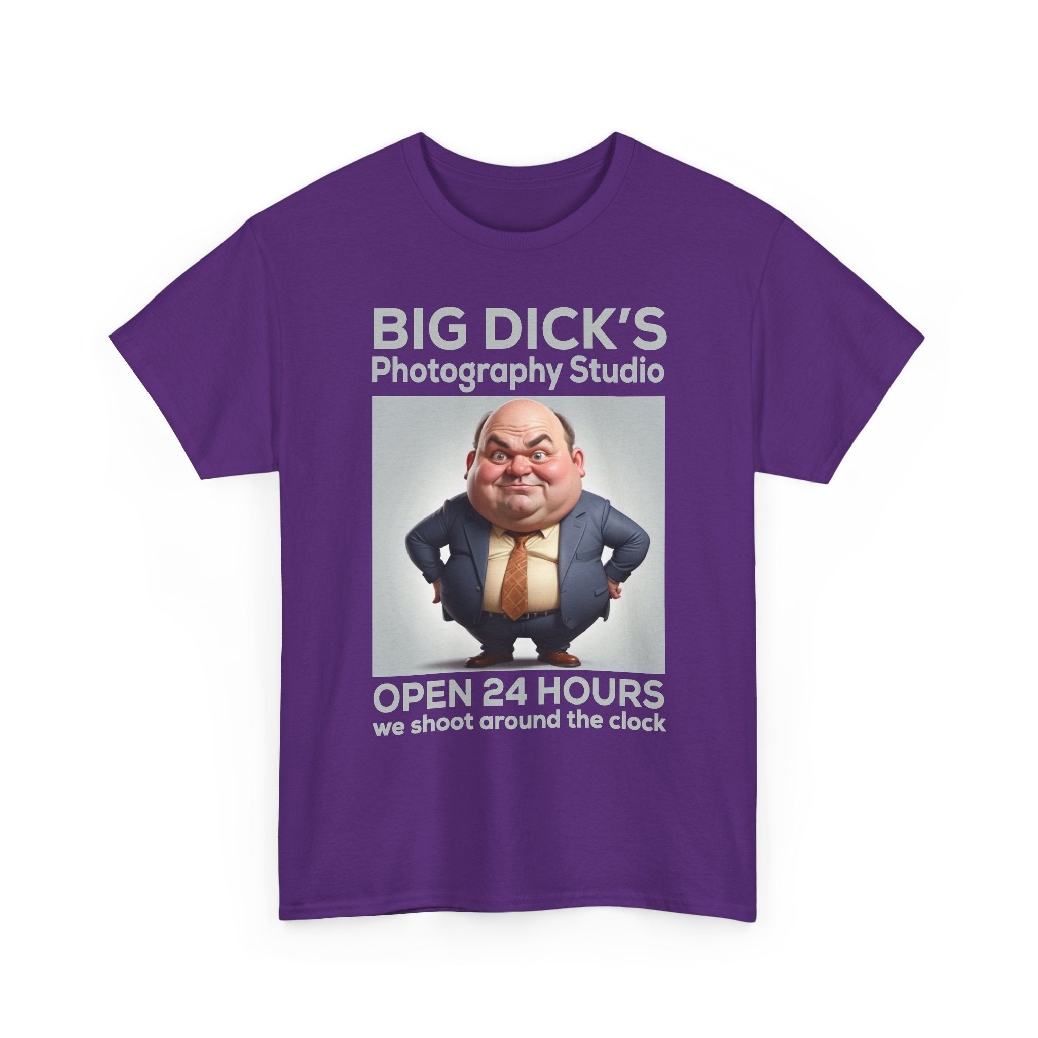 Big Dick's Photography Studio T-Shirt — Funny Novelty Graphic Tee (Open 24 Hours)
