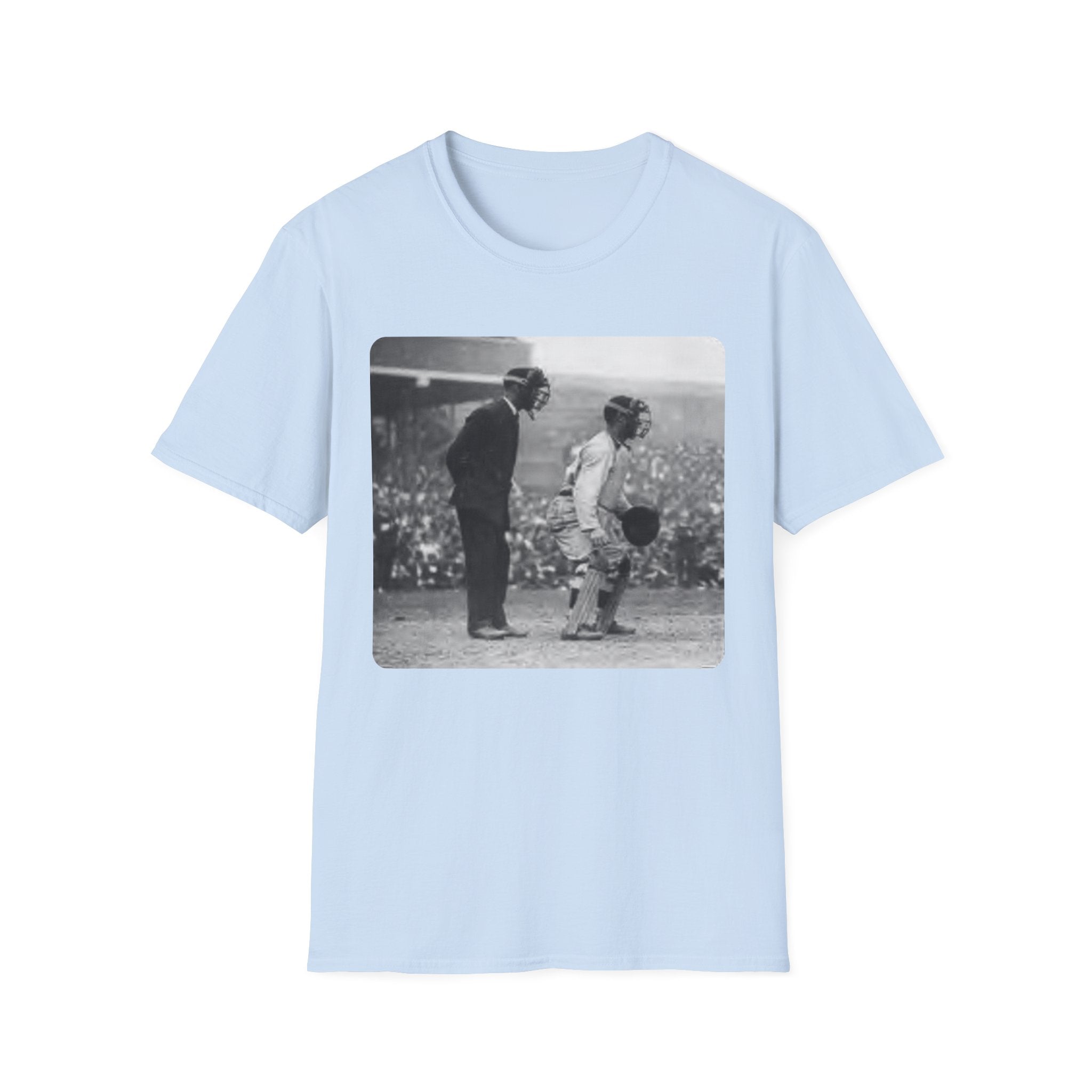 Vintage Baseball Umpire and Batter Photo T-Shirt