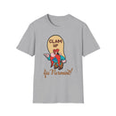 Graphic T-Shirt — 'Clam Up Ya Varmint!' Yosemite-Style Cartoon Tee