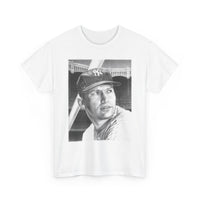 Vintage Baseball Portrait T-Shirt – Classic Retro Player Tee