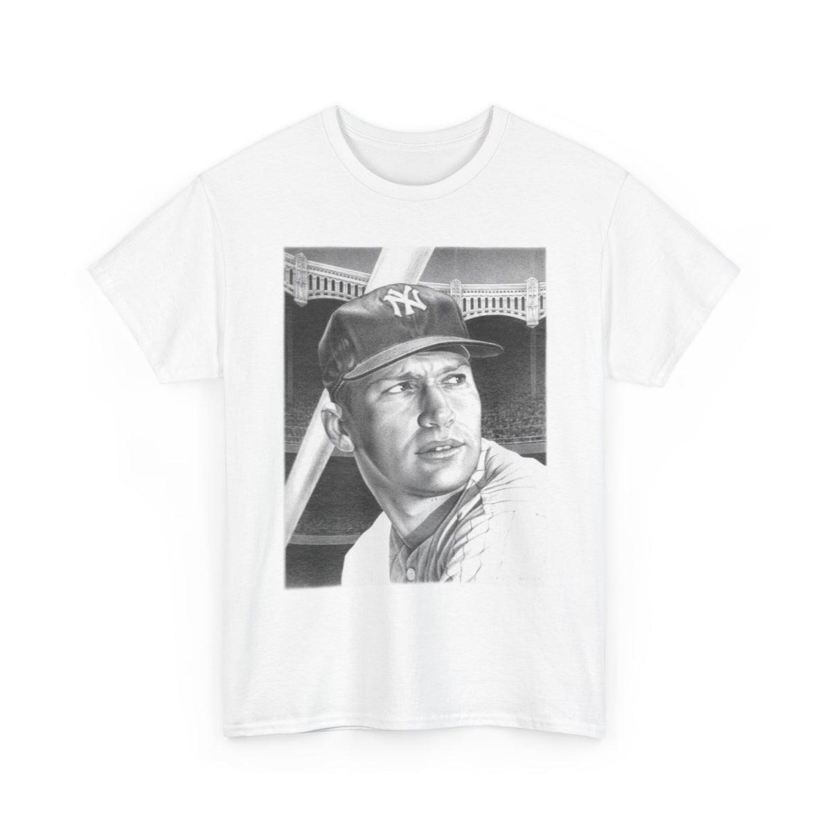 Vintage Baseball Portrait T-Shirt – Classic Retro Player Tee