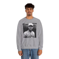 Vintage Baseball Player Sweatshirt - Classic Sports Graphic Crewneck