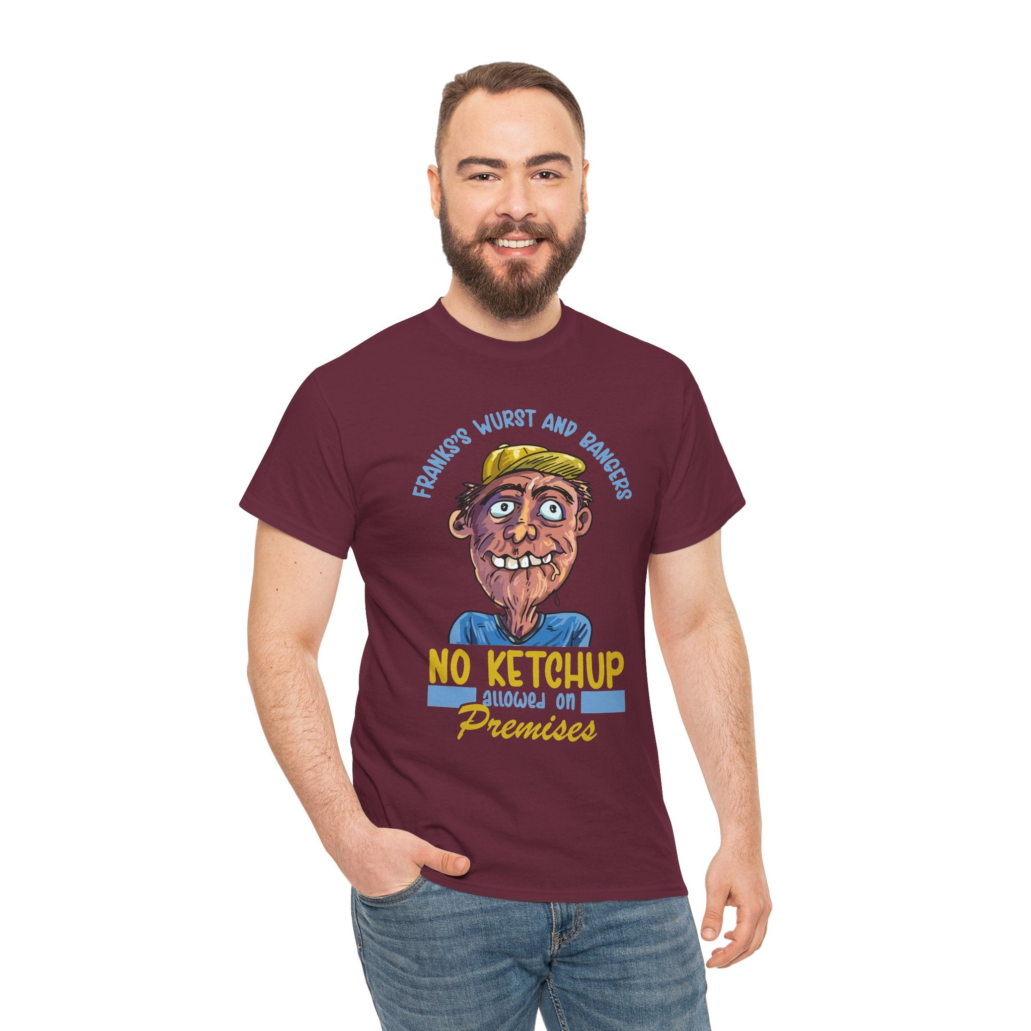 ''No Ketchup Allowed on Premises'' Funny Food Humor Graphic Tee
