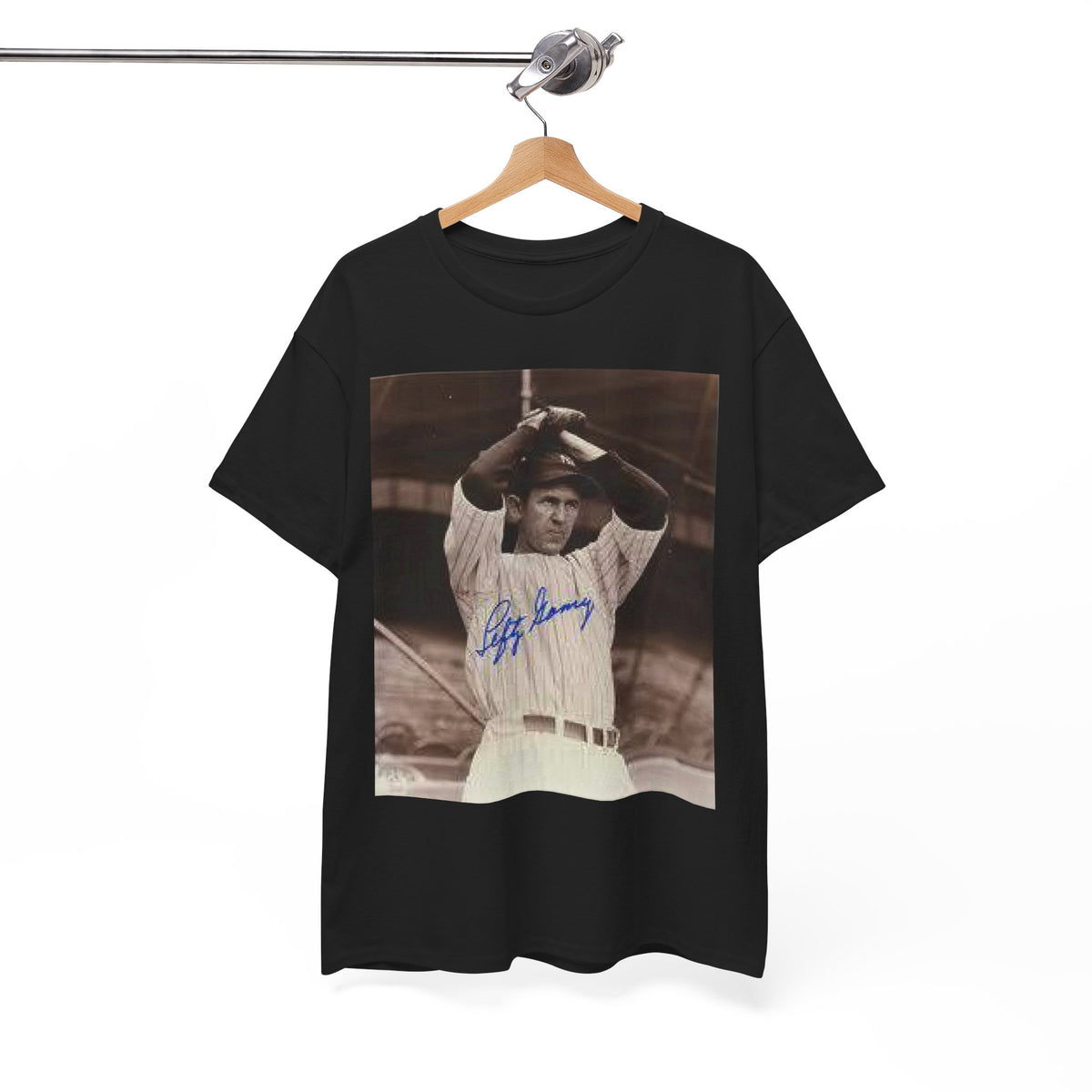 Vintage Babe Ruth Signed Photo T-Shirt — Retro Baseball Autograph Graphic Tee
