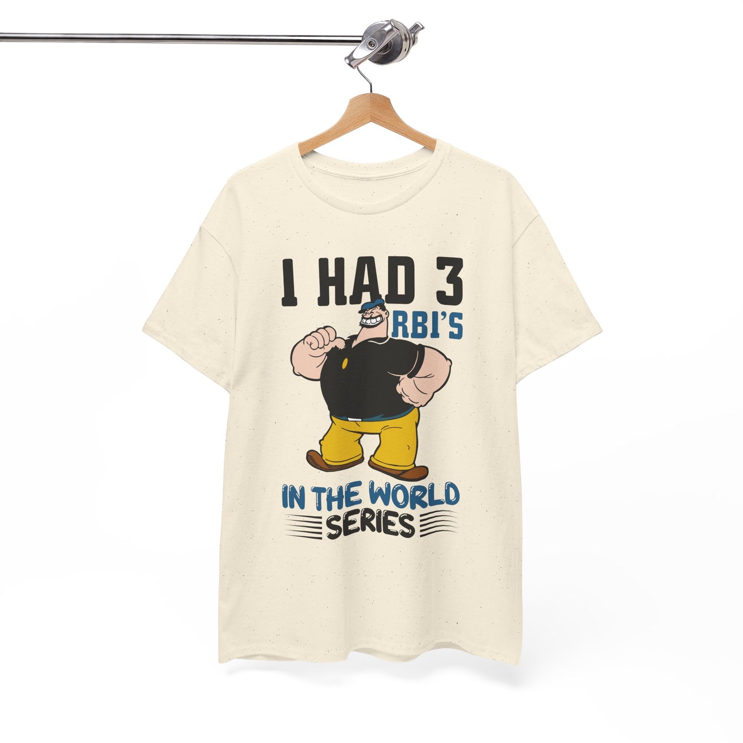 I Had 3 RBIs In the World Series Shirt - Funny Baseball Fan Graphic Tee