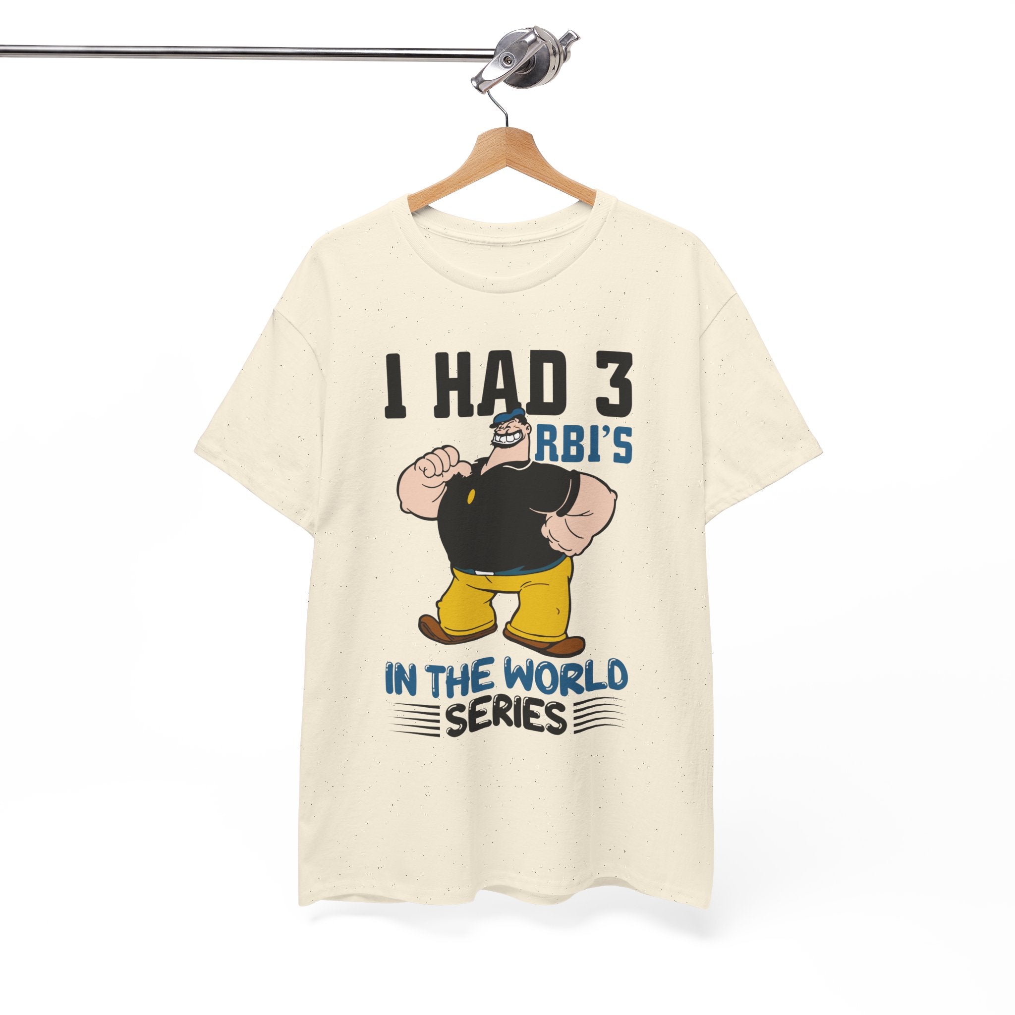 I Had 3 RBIs In the World Series Shirt - Funny Baseball Fan Graphic Tee