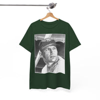 Vintage Baseball Portrait T-Shirt – Classic Retro Player Tee