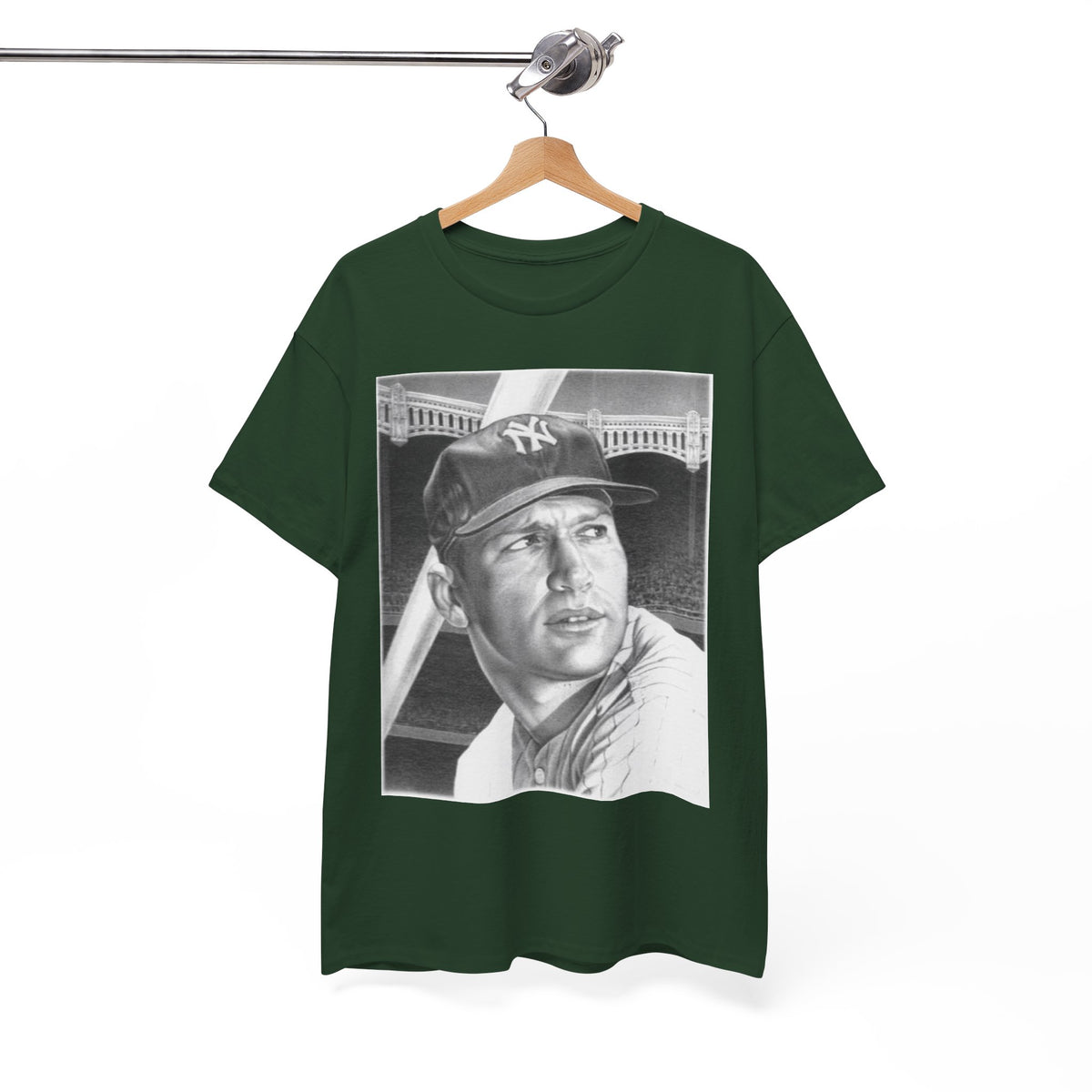 Vintage Baseball Portrait T-Shirt – Classic Retro Player Tee