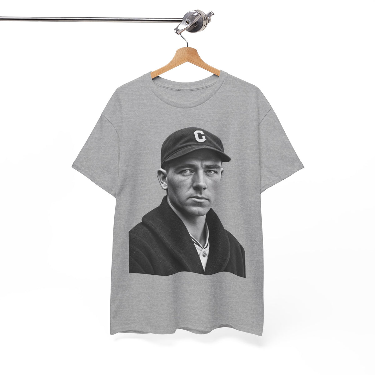 Vintage Baseball Player Portrait Tee