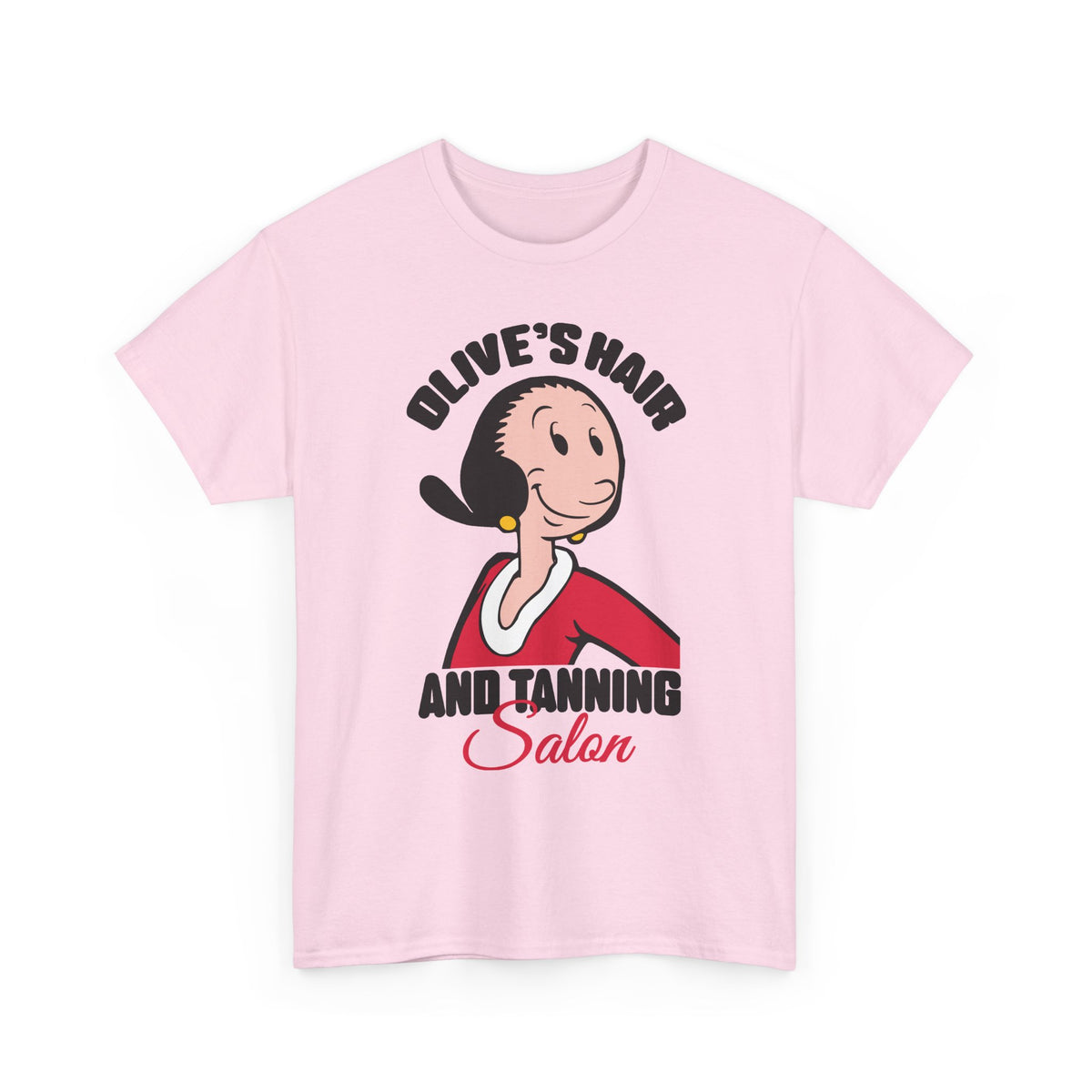 Olive’s Hair & Tanning Salon T-Shirt — Vintage Olive Oyl Cartoon Tee
