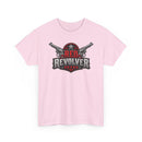 Red Revolver Graphic Tee — Retro Western Guns Logo T-Shirt