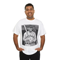 Vintage Chicago Baseball Photo T-Shirt — Retro Black & White Player Legend Tee