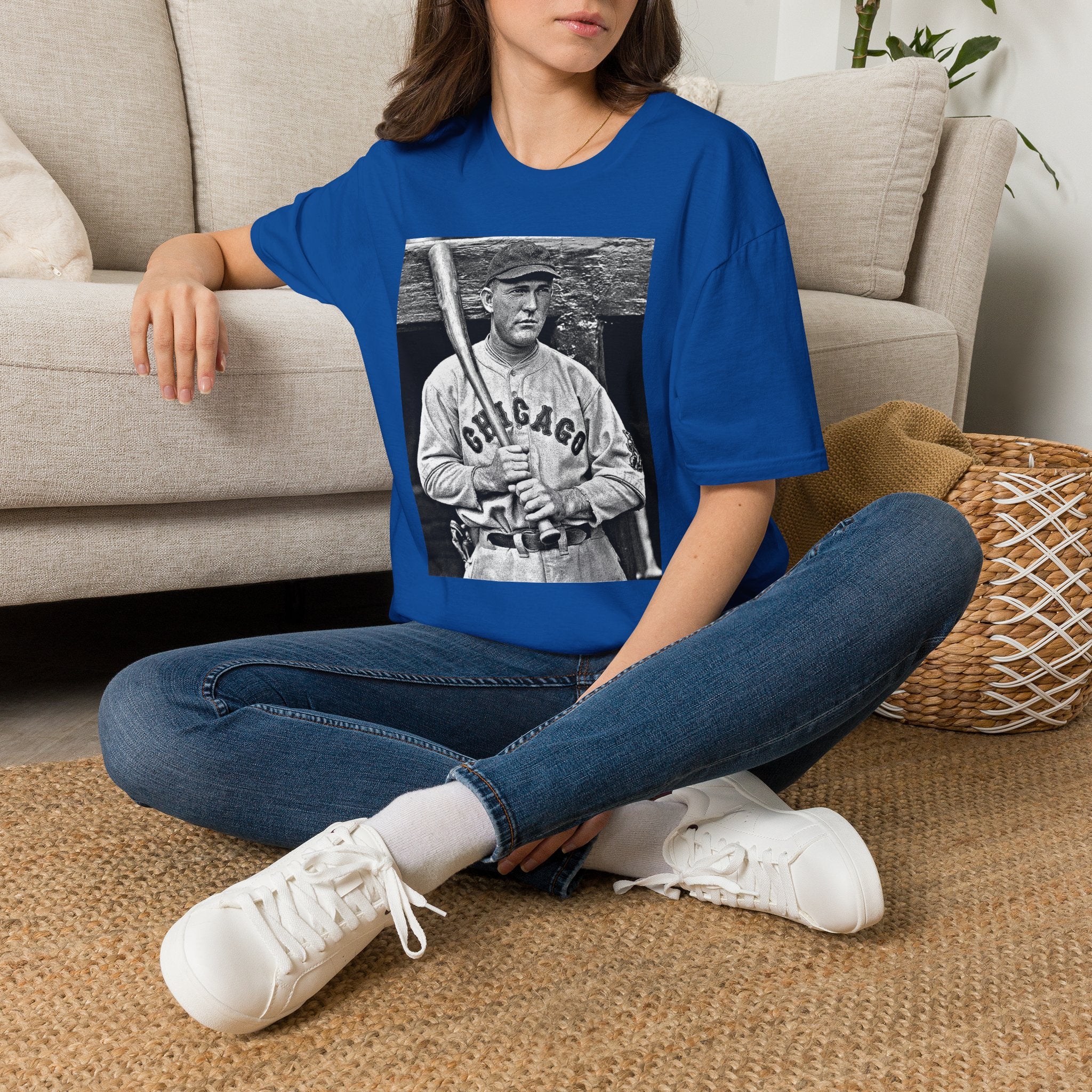 Vintage Cricket Player Photo T-Shirt — Retro Sports Tee