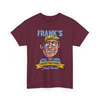 Frank's Investigations and Loans Funny Retro Character Vintage Humor Graphic T- Shirt