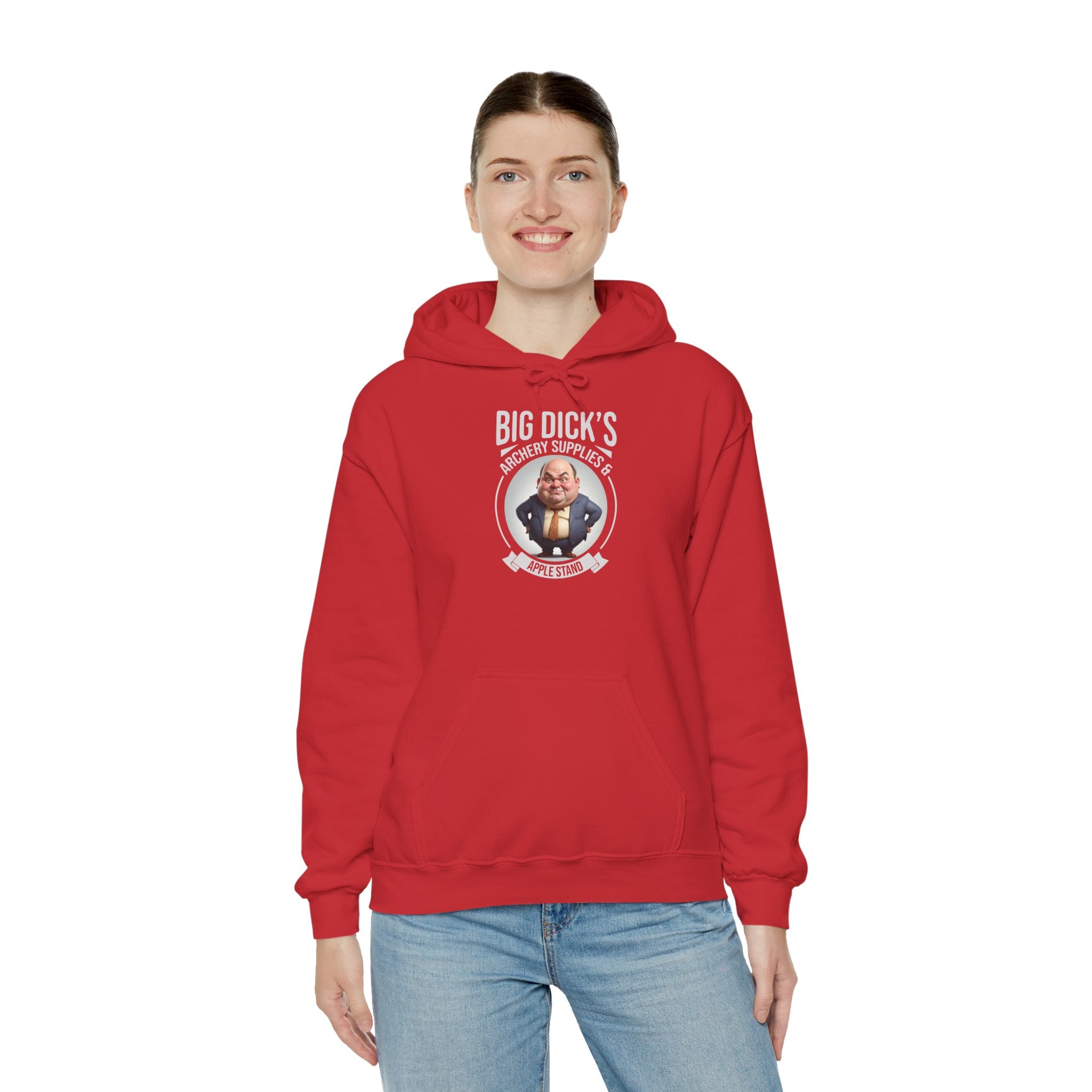 Big Dick's Archery Supplies & Apple Stand Novelty Graphic Hoodie