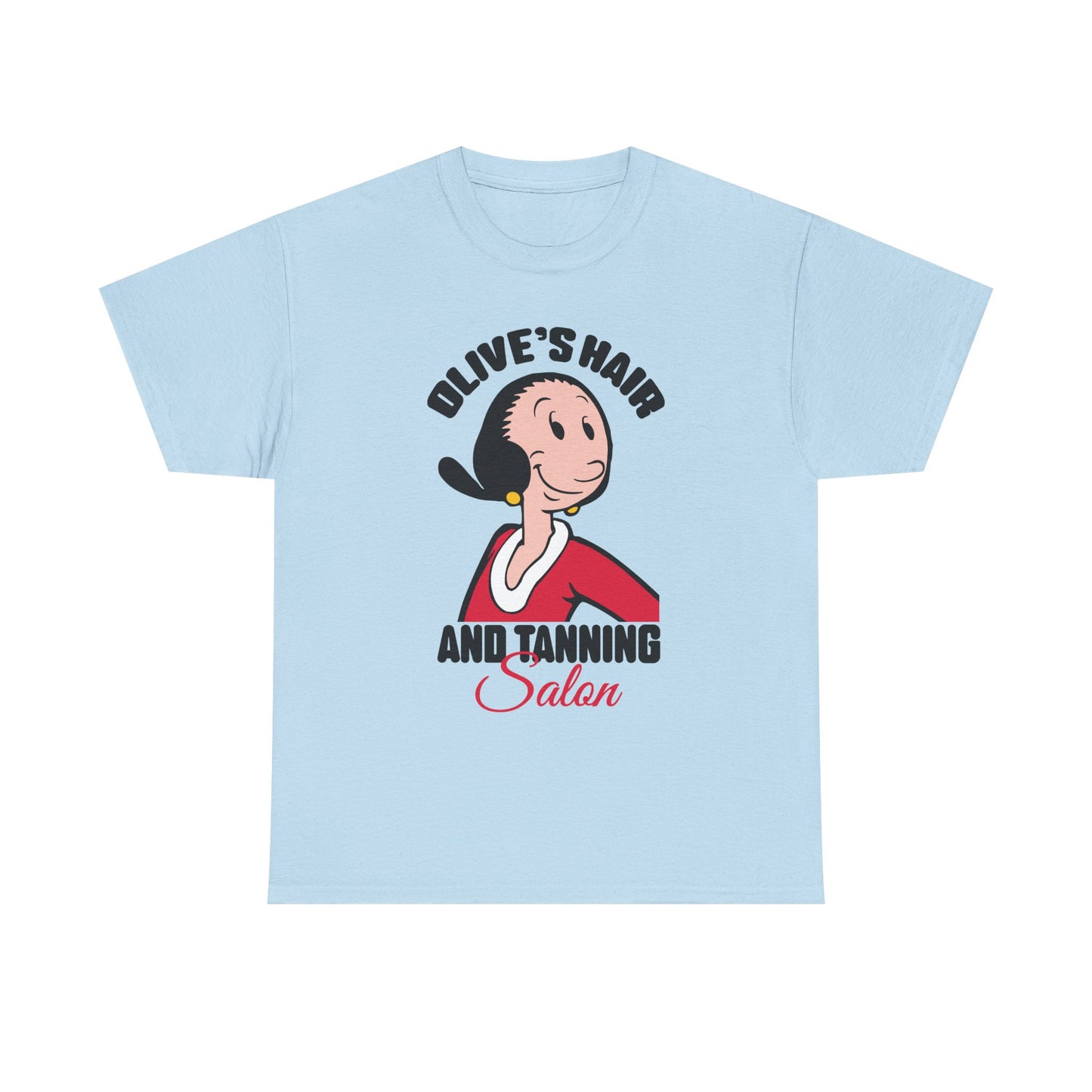 Olive's Hair and Tanning Salon Shirt - Funny Retro Parody Graphic Tee