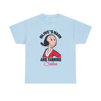 Olive's Hair and Tanning Salon Shirt - Funny Retro Parody Graphic Tee