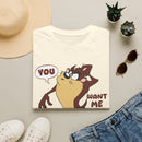 T-Shirt — 'You Want Me to Do What?' Tasmanian Devil Cartoon Tee