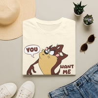 T-Shirt — 'You Want Me to Do What?' Tasmanian Devil Cartoon Tee