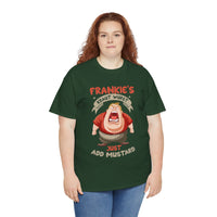Frankie's Kraut Wurst Funny Graphic Tee — "Just Add Mustard" Novelty T-Shirt