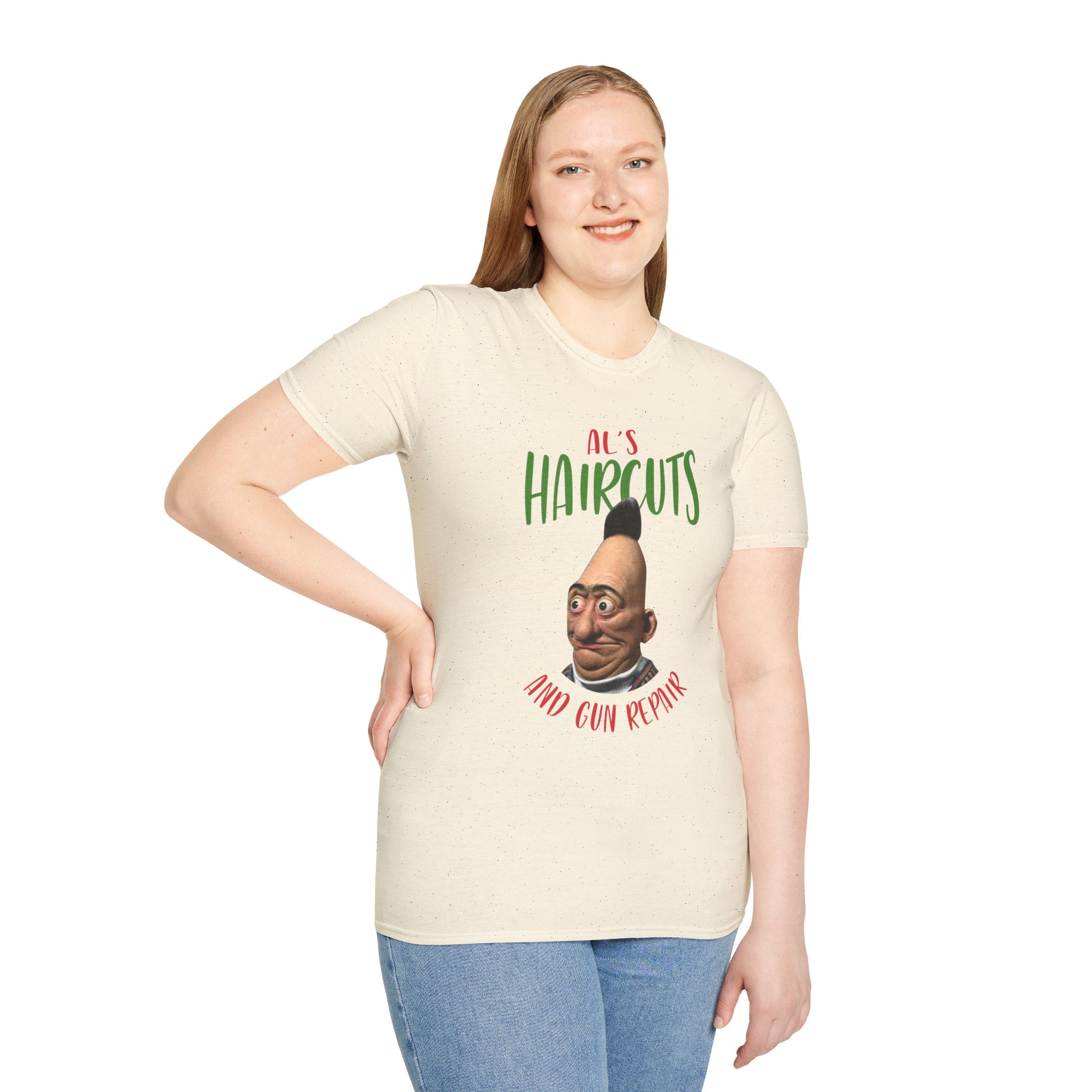 T-Shirt — "Al's Haircuts" Barber Shop Funny Graphic Tee