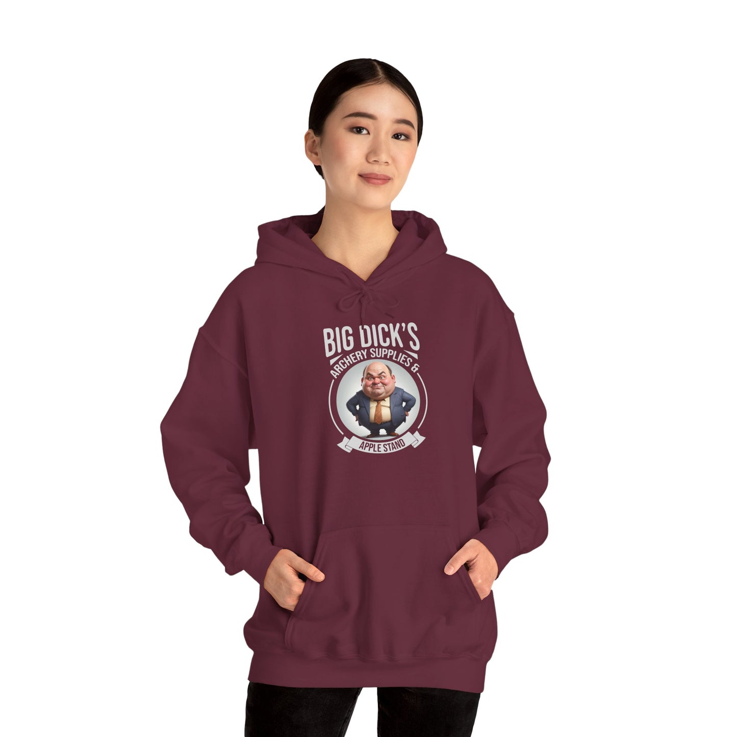 Big Dick's Archery Supplies & Apple Stand Novelty Graphic Hoodie
