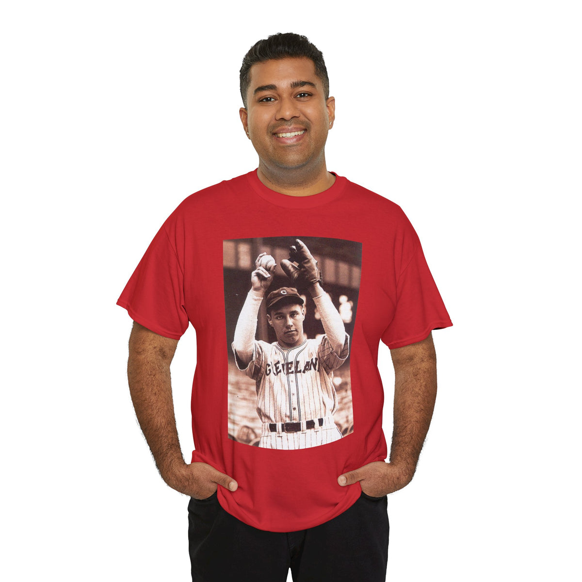 Vintage Cleveland Baseball Photo T-Shirt – Retro Player Graphic Tee