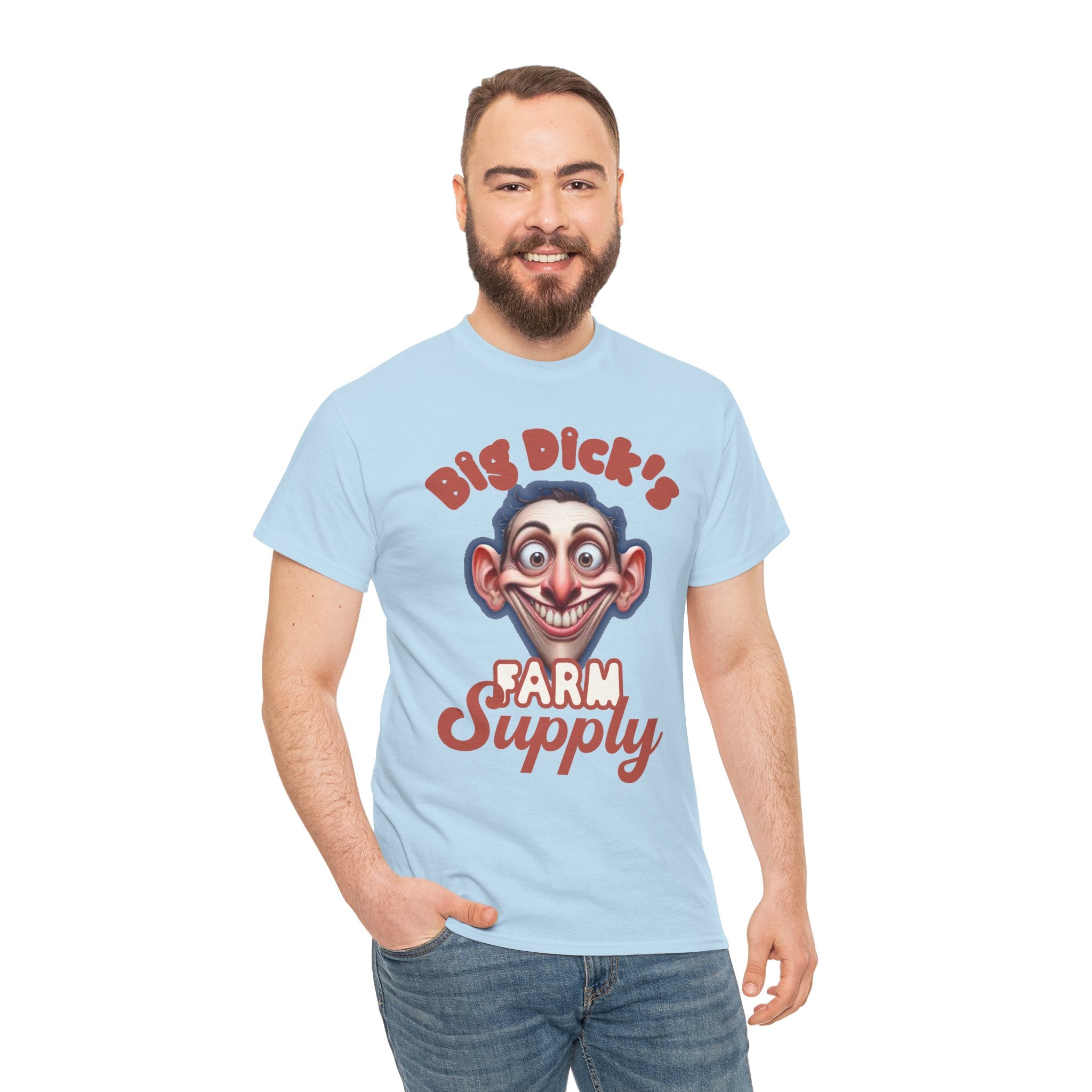 Graphic T‑Shirt — "Big Dick's Farm Supply" Vintage Cartoon Logo Tee