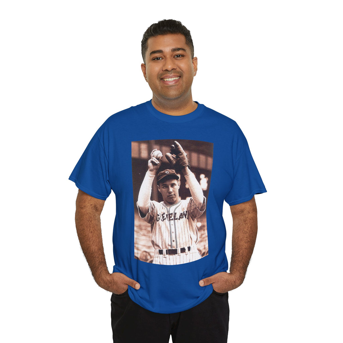 Vintage Cleveland Baseball Photo T-Shirt – Retro Player Graphic Tee