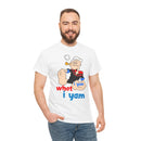 Popeye "I Yam What I Yam" Graphic Tee — Retro Cartoon Sailor Humor T-Shirt
