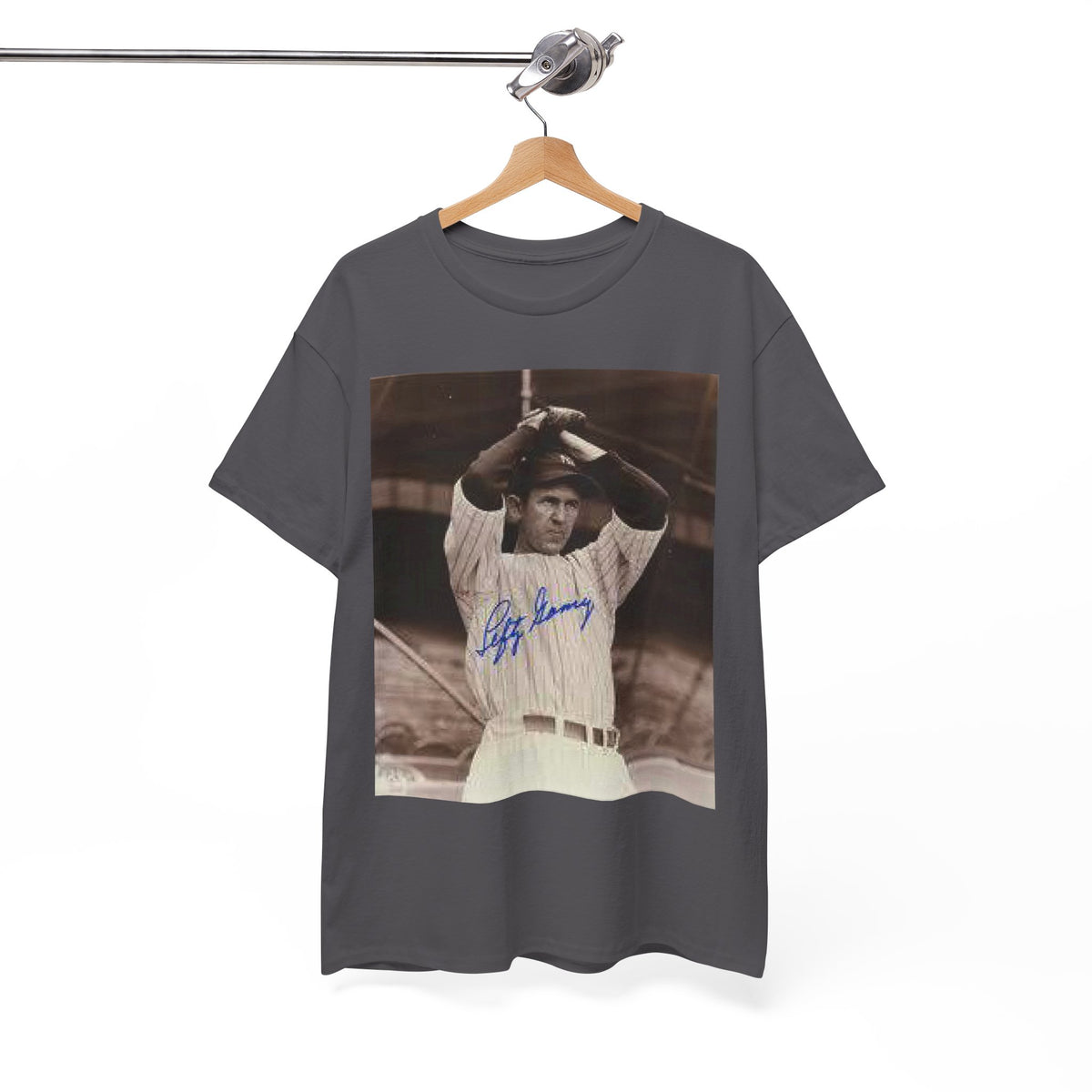 Vintage Babe Ruth Signed Photo T-Shirt — Retro Baseball Autograph Graphic Tee