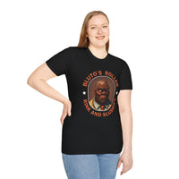 T-Shirt — "Bluto's Roller" Vintage Cartoon Portrait Tee (Rink & Slushies)