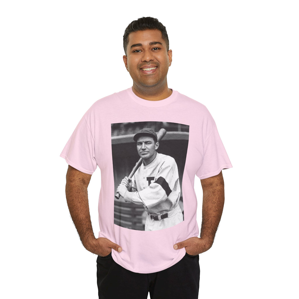 Retro Baseball Player T-Shirt - Old School Black & White Classic Legend Tee